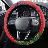 Kiribati Tarawa Atoll Steering Wheel Cover Frigate Bird With Map Tropical Style LT14 - Polynesian Pride
