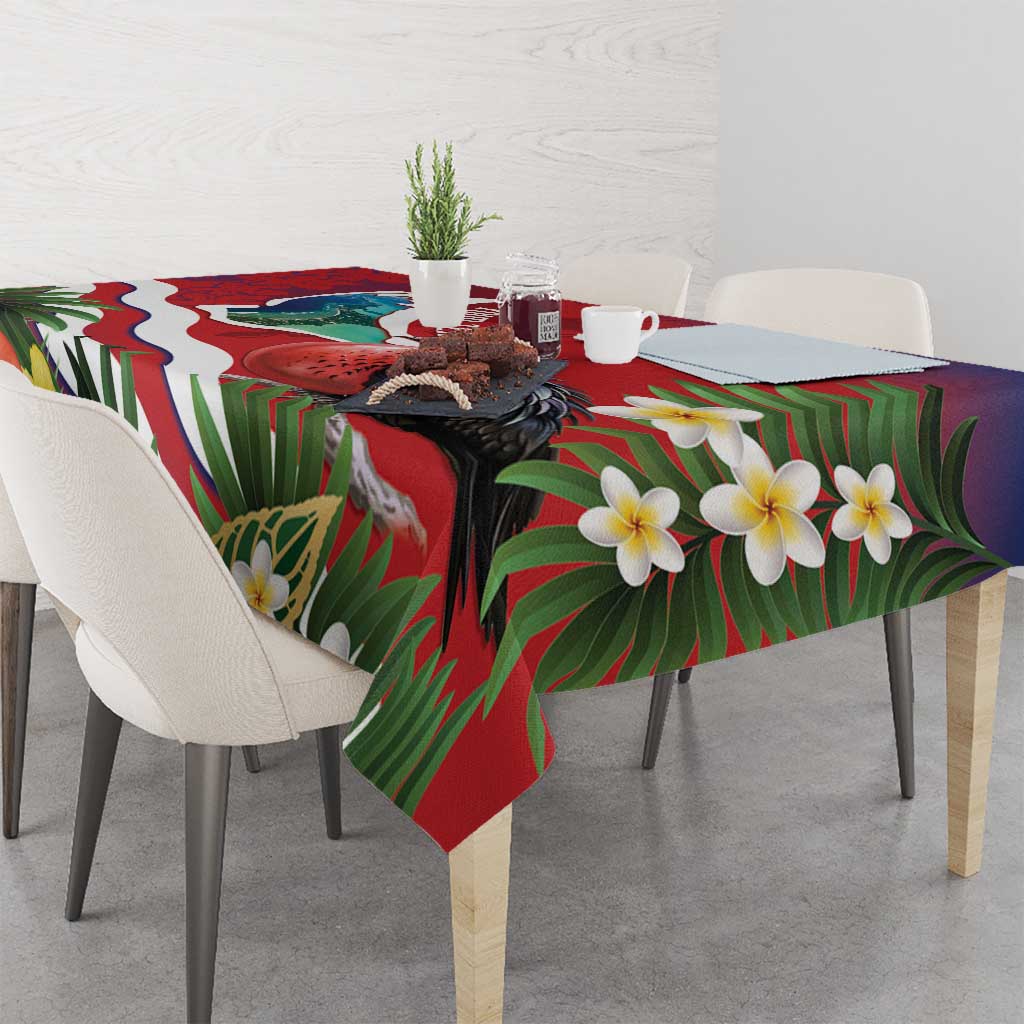 Personalised Kiribati Tarawa Atoll Tablecloth Frigate Bird With Map Tropical Style LT14 - Polynesian Pride