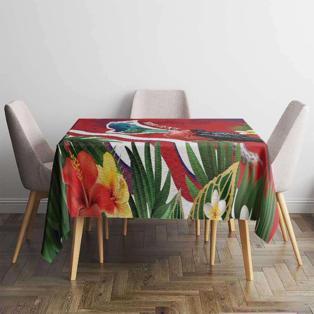 Personalised Kiribati Tarawa Atoll Tablecloth Frigate Bird With Map Tropical Style LT14 - Polynesian Pride