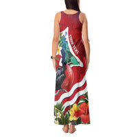 Personalised Kiribati Tarawa Atoll Tank Maxi Dress Frigate Bird With Map Tropical Style LT14 - Polynesian Pride