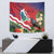 Personalised Kiribati Tarawa Atoll Tapestry Frigate Bird With Map Tropical Style