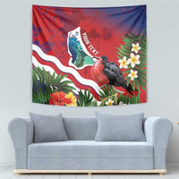 Personalised Kiribati Tarawa Atoll Tapestry Frigate Bird With Map Tropical Style