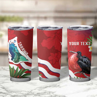 Personalised Kiribati Tarawa Atoll Tumbler Cup Frigate Bird With Map Tropical Style LT14 - Polynesian Pride