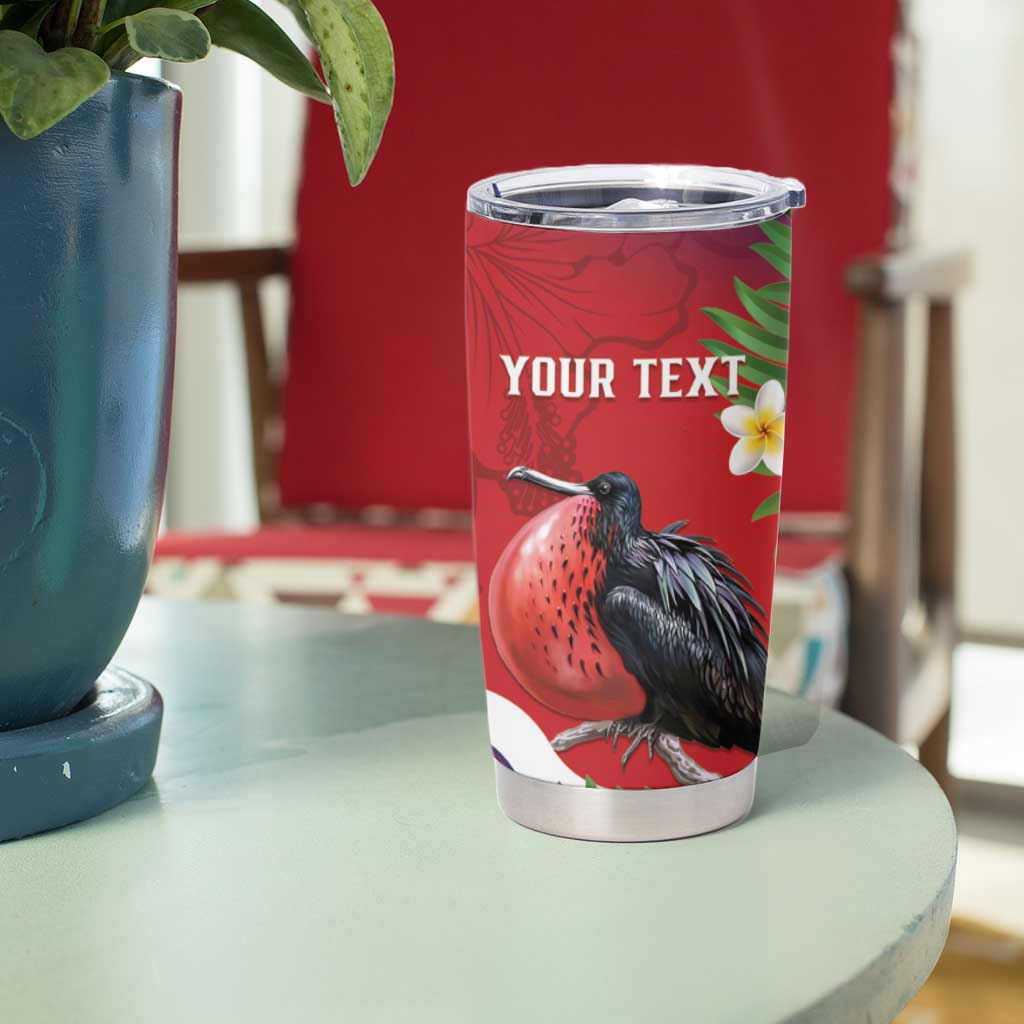 Personalised Kiribati Tarawa Atoll Tumbler Cup Frigate Bird With Map Tropical Style LT14 - Polynesian Pride