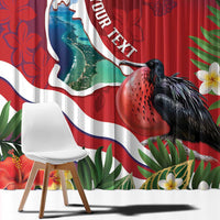 Personalised Kiribati Tarawa Atoll Window Curtain Frigate Bird With Map Tropical Style LT14 - Polynesian Pride