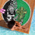 New Zealand and Ireland Rugby Custom Beach Blanket Maori Tiki Fern Irish Celtic Cross - Polynesian Pride
