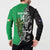 New Zealand and Ireland Rugby Custom Button Sweatshirt Maori Tiki Fern Irish Celtic Cross - Polynesian Pride