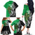 New Zealand and Ireland Rugby Custom Family Matching Off The Shoulder Long Sleeve Dress and Hawaiian Shirt Maori Tiki Fern Irish Celtic Cross - Polynesian Pride