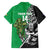 New Zealand and Ireland Rugby Custom Family Matching Off The Shoulder Long Sleeve Dress and Hawaiian Shirt Maori Tiki Fern Irish Celtic Cross - Polynesian Pride
