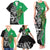 New Zealand and Ireland Rugby Custom Family Matching Tank Maxi Dress and Hawaiian Shirt Maori Tiki Fern Irish Celtic Cross - Polynesian Pride
