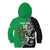 New Zealand and Ireland Rugby Custom Kid Hoodie Maori Tiki Fern Irish Celtic Cross - Polynesian Pride