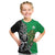 New Zealand and Ireland Rugby Custom Kid T Shirt Maori Tiki Fern Irish Celtic Cross - Polynesian Pride
