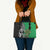 New Zealand and Ireland Rugby Custom Leather Bag Maori Tiki Fern Irish Celtic Cross - Polynesian Pride