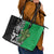 New Zealand and Ireland Rugby Custom Leather Tote Bag Maori Tiki Fern Irish Celtic Cross - Polynesian Pride