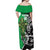 New Zealand and Ireland Rugby Custom Off Shoulder Maxi Dress Maori Tiki Fern Irish Celtic Cross - Polynesian Pride