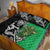 New Zealand and Ireland Rugby Custom Quilt Bed Set Maori Tiki Fern Irish Celtic Cross - Polynesian Pride