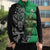 New Zealand and Ireland Rugby Custom Sleeveless Puffer Jacket Maori Tiki Fern Irish Celtic Cross - Polynesian Pride