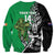 New Zealand and Ireland Rugby Custom Sweatshirt Maori Tiki Fern Irish Celtic Cross - Polynesian Pride