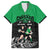 New Zealand and Ireland Rugby Custom Family Matching Short Sleeve Bodycon Dress and Hawaiian Shirt Chicago 2025 Go All Black Shamrocks - Polynesian Pride