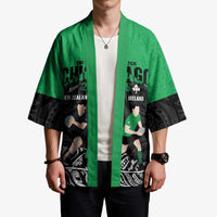 New Zealand and Ireland Rugby Custom Kimono Chicago 2025 Go All Black Shamrocks - Polynesian Pride