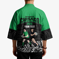 New Zealand and Ireland Rugby Custom Kimono Chicago 2025 Go All Black Shamrocks - Polynesian Pride