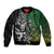 New Zealand and South Africa Rugby Custom Bomber Jacket Maori Tiki Fern Springboks Kente Pattern - Polynesian Pride