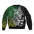 New Zealand and South Africa Rugby Custom Bomber Jacket Maori Tiki Fern Springboks Kente Pattern - Polynesian Pride