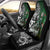 New Zealand and South Africa Rugby Custom Car Seat Cover Maori Tiki Fern Springboks Kente Pattern - Polynesian Pride