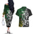 New Zealand and South Africa Rugby Custom Couples Matching Off The Shoulder Long Sleeve Dress and Hawaiian Shirt Maori Tiki Fern Springboks Kente Pattern - Polynesian Pride