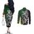 New Zealand and South Africa Rugby Custom Couples Matching Off The Shoulder Long Sleeve Dress and Long Sleeve Button Shirt Maori Tiki Fern Springboks Kente Pattern - Polynesian Pride