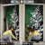 New Zealand and South Africa Rugby Custom Door Cover Maori Tiki Fern Springboks Kente Pattern - Polynesian Pride