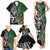 New Zealand and South Africa Rugby Custom Family Matching Tank Maxi Dress and Hawaiian Shirt Maori Tiki Fern Springboks Kente Pattern - Polynesian Pride