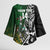 New Zealand and South Africa Rugby Custom Kimono Sleeve Blouse Maori Tiki Fern Springboks Kente Pattern - Polynesian Pride