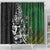 New Zealand and South Africa Rugby Custom Shower Curtain Maori Tiki Fern Springboks Kente Pattern - Polynesian Pride
