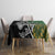 New Zealand and South Africa Rugby Custom Tablecloth Maori Tiki Fern Springboks Kente Pattern - Polynesian Pride