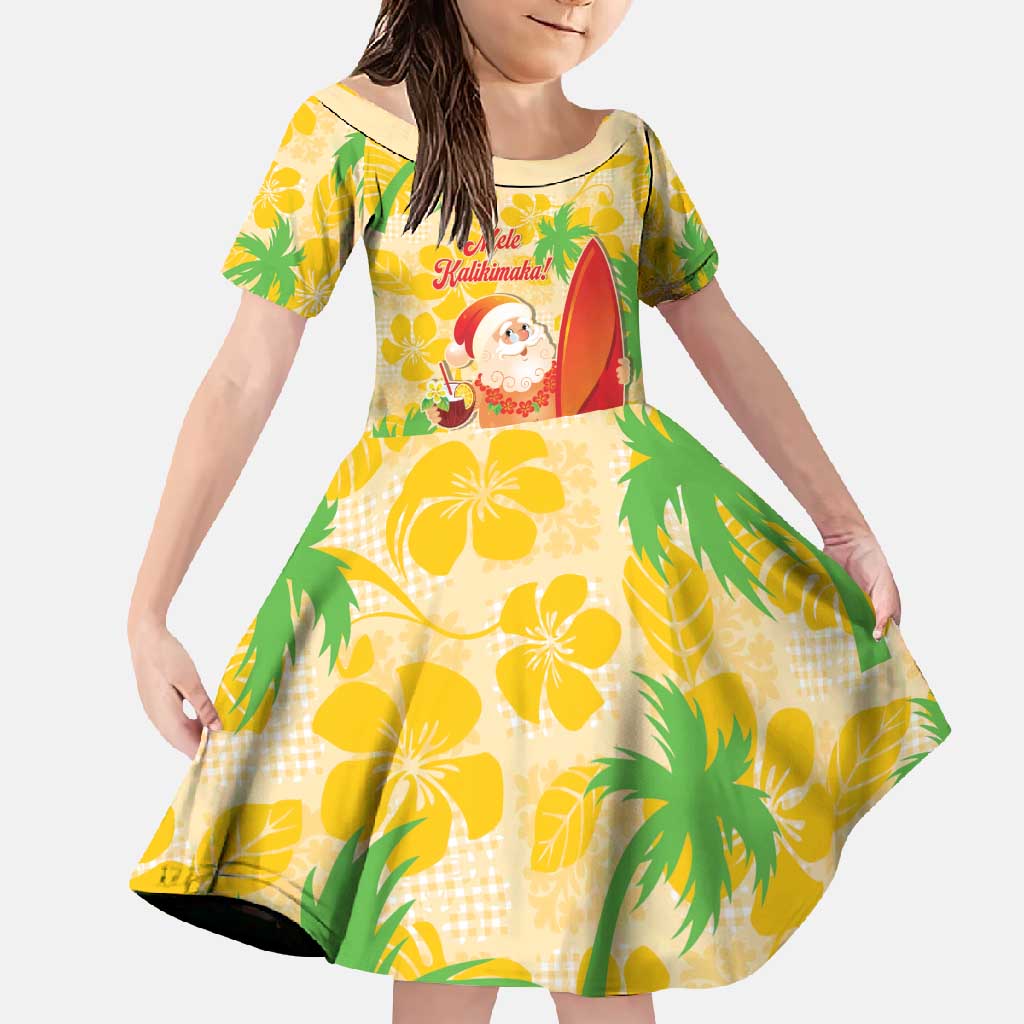 Aloha Hawaii Christmas Family Matching Short Sleeve Bodycon Dress and Hawaiian Shirt Mele Kalikimaka Funny Santa Palaka Quilt Motifs - Polynesian Pride