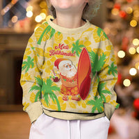 Aloha Hawaii Christmas Kid Ugly Christmas Sweater Mele Kalikimaka Funny Santa Palaka Quilt Motifs - Polynesian Pride