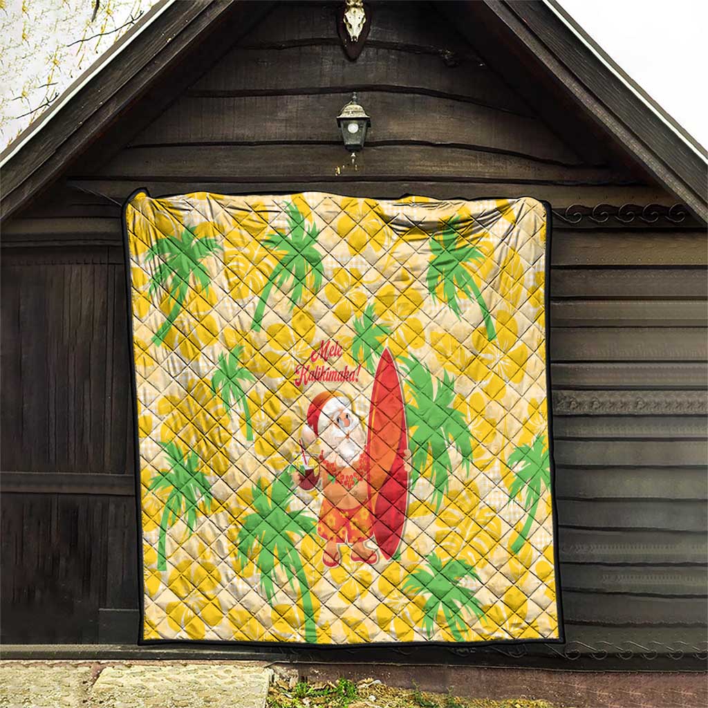 Aloha Hawaii Christmas Quilt Mele Kalikimaka Funny Santa Palaka Quilt Motifs - Polynesian Pride