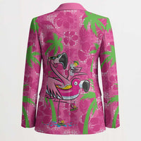 Aloha Hawaii Christmas Blazer Mele Kalikimaka Chill Flamingo Palaka Quilt Motifs - Polynesian Pride