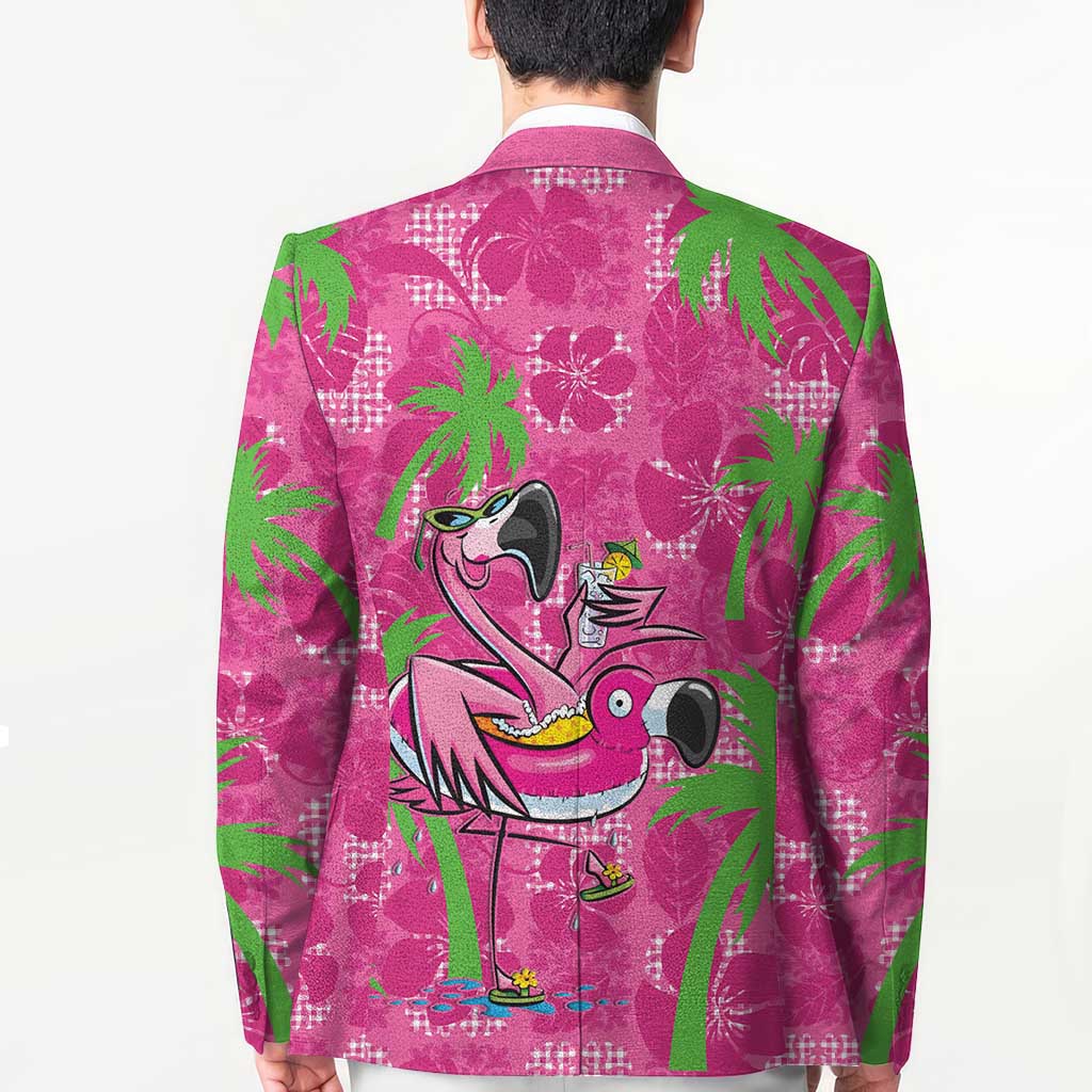 Aloha Hawaii Christmas Blazer Mele Kalikimaka Chill Flamingo Palaka Quilt Motifs - Polynesian Pride