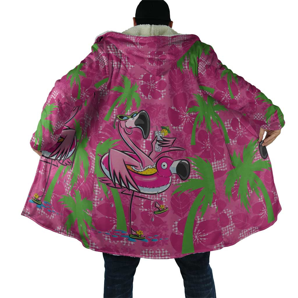 Aloha Hawaii Christmas Cloak Mele Kalikimaka Chill Flamingo Palaka Quilt Motifs - Polynesian Pride