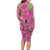 Aloha Hawaii Christmas Family Matching Long Sleeve Bodycon Dress and Hawaiian Shirt Mele Kalikimaka Chill Flamingo Palaka Quilt Motifs - Polynesian Pride
