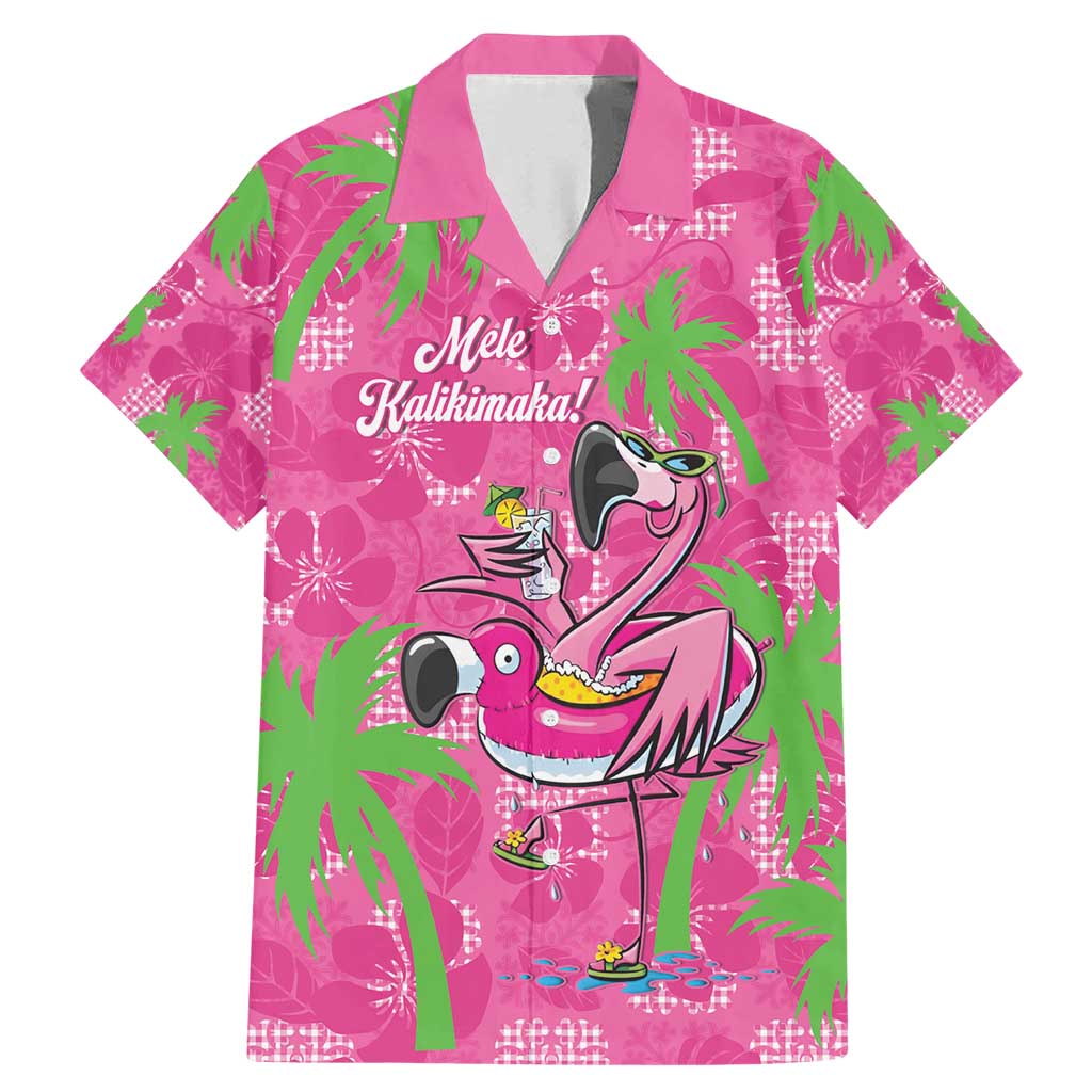 Aloha Hawaii Christmas Family Matching Mermaid Dress and Hawaiian Shirt Mele Kalikimaka Chill Flamingo Palaka Quilt Motifs - Polynesian Pride
