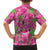 Aloha Hawaii Christmas Family Matching Off Shoulder Maxi Dress and Hawaiian Shirt Mele Kalikimaka Chill Flamingo Palaka Quilt Motifs - Polynesian Pride