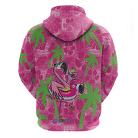 Aloha Hawaii Christmas Hoodie Mele Kalikimaka Chill Flamingo Palaka Quilt Motifs - Polynesian Pride
