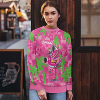 Aloha Hawaii Christmas Ugly Christmas Sweater Mele Kalikimaka Chill Flamingo Palaka Quilt Motifs - Polynesian Pride