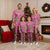 Aloha Hawaii Christmas Pajama Set Mele Kalikimaka Chill Flamingo Palaka Quilt Motifs - Polynesian Pride