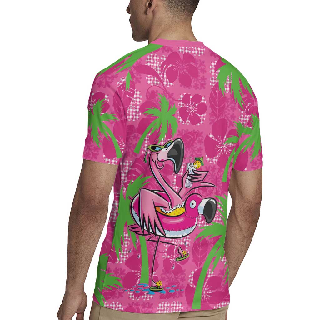 Aloha Hawaii Christmas Rugby Jersey Mele Kalikimaka Chill Flamingo Palaka Quilt Motifs - Polynesian Pride