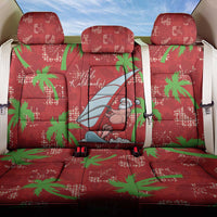 Aloha Hawaii Christmas Back Car Seat Cover Mele Kalikimaka Windsurfing Santa Palaka Quilt Motifs - Polynesian Pride