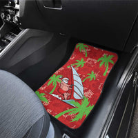 Aloha Hawaii Christmas Car Mats Mele Kalikimaka Windsurfing Santa Palaka Quilt Motifs - Polynesian Pride